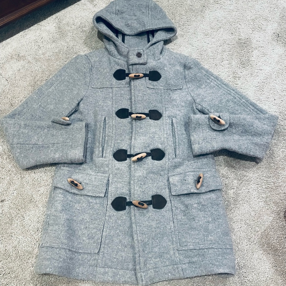 TOPSHOP Classic gray wool pea coat